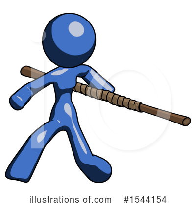 Royalty-Free (RF) Blue Design Mascot Clipart Illustration by Leo Blanchette - Stock Sample #1544154