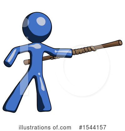 Royalty-Free (RF) Blue Design Mascot Clipart Illustration by Leo Blanchette - Stock Sample #1544157