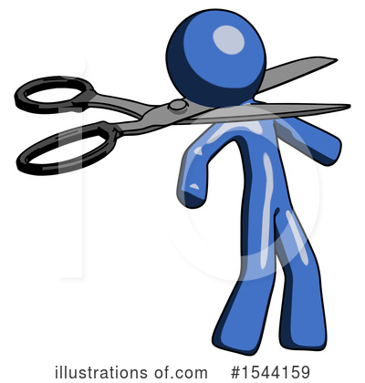 Royalty-Free (RF) Blue Design Mascot Clipart Illustration by Leo Blanchette - Stock Sample #1544159