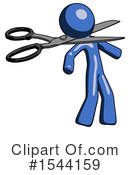 Blue Design Mascot Clipart #1544159 by Leo Blanchette