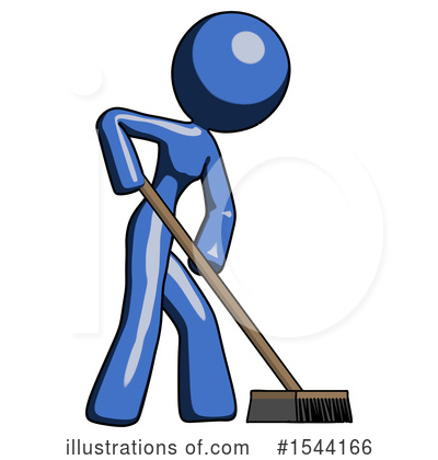 Royalty-Free (RF) Blue Design Mascot Clipart Illustration by Leo Blanchette - Stock Sample #1544166