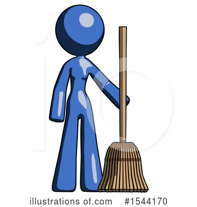 Royalty-Free (RF) Blue Design Mascot Clipart Illustration by Leo Blanchette - Stock Sample #1544170