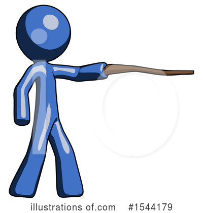 Royalty-Free (RF) Blue Design Mascot Clipart Illustration by Leo Blanchette - Stock Sample #1544179