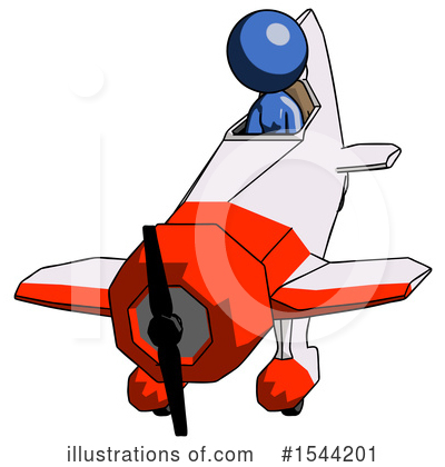 Royalty-Free (RF) Blue Design Mascot Clipart Illustration by Leo Blanchette - Stock Sample #1544201