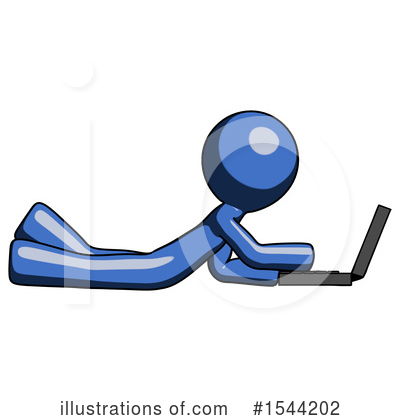 Royalty-Free (RF) Blue Design Mascot Clipart Illustration by Leo Blanchette - Stock Sample #1544202