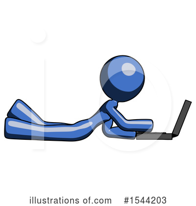 Royalty-Free (RF) Blue Design Mascot Clipart Illustration by Leo Blanchette - Stock Sample #1544203