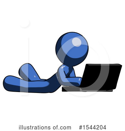Royalty-Free (RF) Blue Design Mascot Clipart Illustration by Leo Blanchette - Stock Sample #1544204