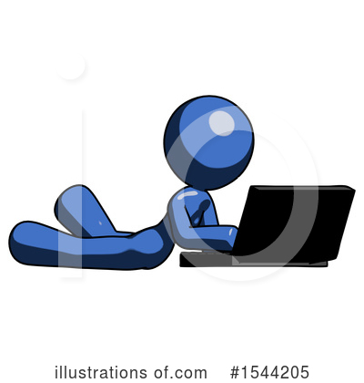 Royalty-Free (RF) Blue Design Mascot Clipart Illustration by Leo Blanchette - Stock Sample #1544205