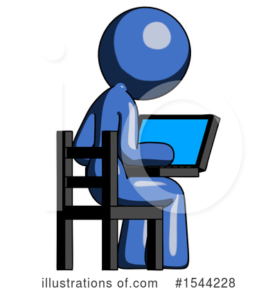 Royalty-Free (RF) Blue Design Mascot Clipart Illustration by Leo Blanchette - Stock Sample #1544228