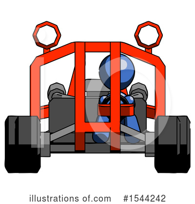 Royalty-Free (RF) Blue Design Mascot Clipart Illustration by Leo Blanchette - Stock Sample #1544242