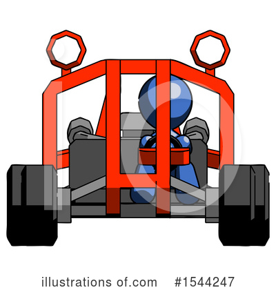 Royalty-Free (RF) Blue Design Mascot Clipart Illustration by Leo Blanchette - Stock Sample #1544247