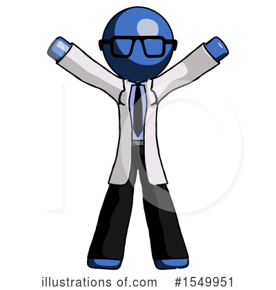 Royalty-Free (RF) Blue Design Mascot Clipart Illustration by Leo Blanchette - Stock Sample #1549951