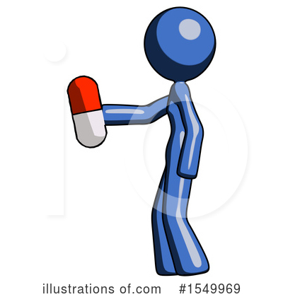Royalty-Free (RF) Blue Design Mascot Clipart Illustration by Leo Blanchette - Stock Sample #1549969