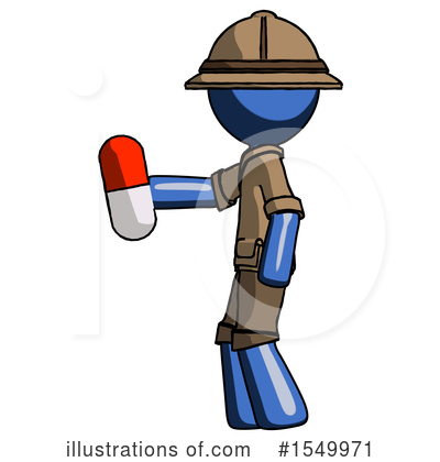Royalty-Free (RF) Blue Design Mascot Clipart Illustration by Leo Blanchette - Stock Sample #1549971
