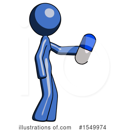 Royalty-Free (RF) Blue Design Mascot Clipart Illustration by Leo Blanchette - Stock Sample #1549974