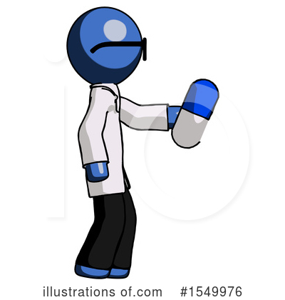 Royalty-Free (RF) Blue Design Mascot Clipart Illustration by Leo Blanchette - Stock Sample #1549976