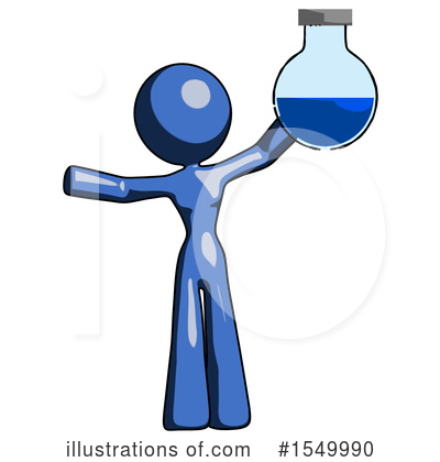 Royalty-Free (RF) Blue Design Mascot Clipart Illustration by Leo Blanchette - Stock Sample #1549990