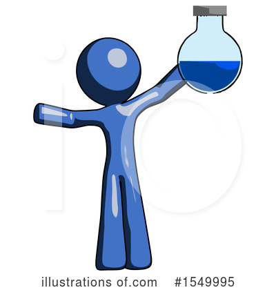 Royalty-Free (RF) Blue Design Mascot Clipart Illustration by Leo Blanchette - Stock Sample #1549995