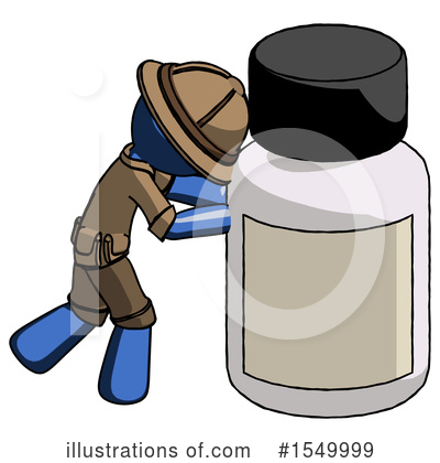 Royalty-Free (RF) Blue Design Mascot Clipart Illustration by Leo Blanchette - Stock Sample #1549999
