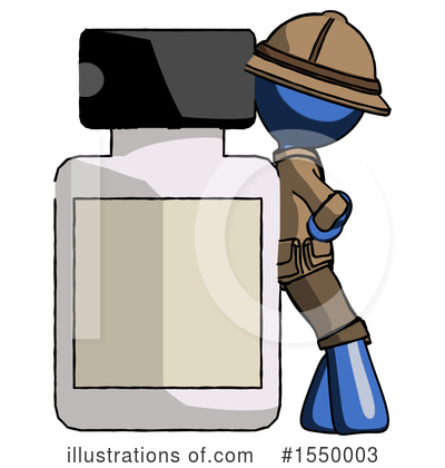 Royalty-Free (RF) Blue Design Mascot Clipart Illustration by Leo Blanchette - Stock Sample #1550003
