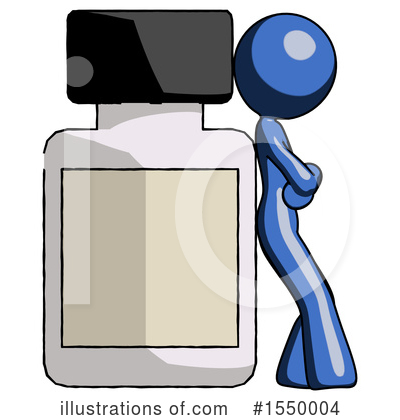 Royalty-Free (RF) Blue Design Mascot Clipart Illustration by Leo Blanchette - Stock Sample #1550004