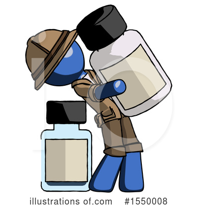 Royalty-Free (RF) Blue Design Mascot Clipart Illustration by Leo Blanchette - Stock Sample #1550008