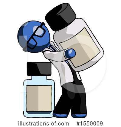 Royalty-Free (RF) Blue Design Mascot Clipart Illustration by Leo Blanchette - Stock Sample #1550009