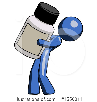 Royalty-Free (RF) Blue Design Mascot Clipart Illustration by Leo Blanchette - Stock Sample #1550011