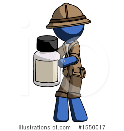 Royalty-Free (RF) Blue Design Mascot Clipart Illustration by Leo Blanchette - Stock Sample #1550017