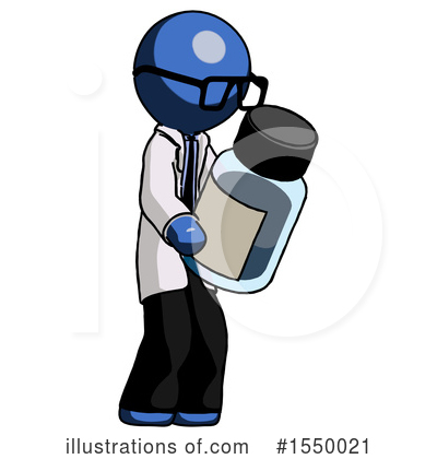 Royalty-Free (RF) Blue Design Mascot Clipart Illustration by Leo Blanchette - Stock Sample #1550021