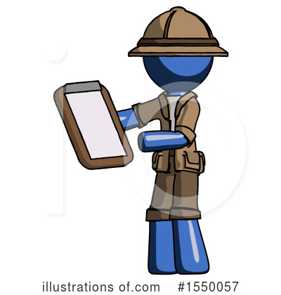 Royalty-Free (RF) Blue Design Mascot Clipart Illustration by Leo Blanchette - Stock Sample #1550057