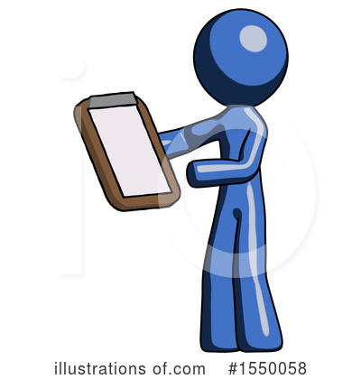 Royalty-Free (RF) Blue Design Mascot Clipart Illustration by Leo Blanchette - Stock Sample #1550058