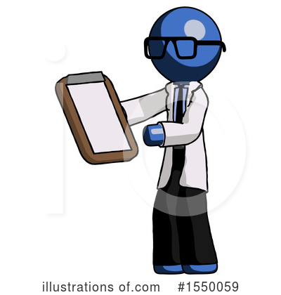 Royalty-Free (RF) Blue Design Mascot Clipart Illustration by Leo Blanchette - Stock Sample #1550059