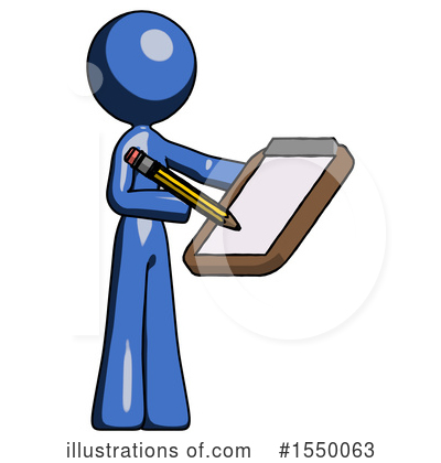 Royalty-Free (RF) Blue Design Mascot Clipart Illustration by Leo Blanchette - Stock Sample #1550063