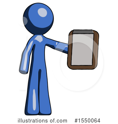 Royalty-Free (RF) Blue Design Mascot Clipart Illustration by Leo Blanchette - Stock Sample #1550064