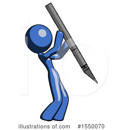 Royalty-Free (RF) Blue Design Mascot Clipart Illustration by Leo Blanchette - Stock Sample #1550070