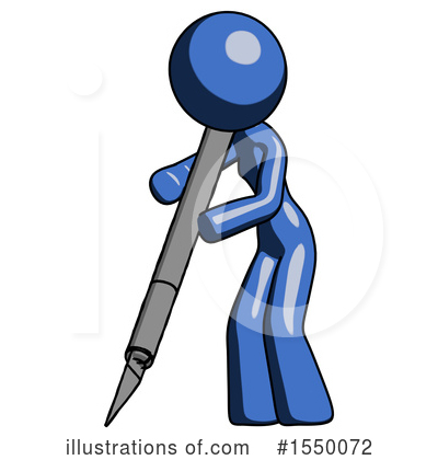 Royalty-Free (RF) Blue Design Mascot Clipart Illustration by Leo Blanchette - Stock Sample #1550072