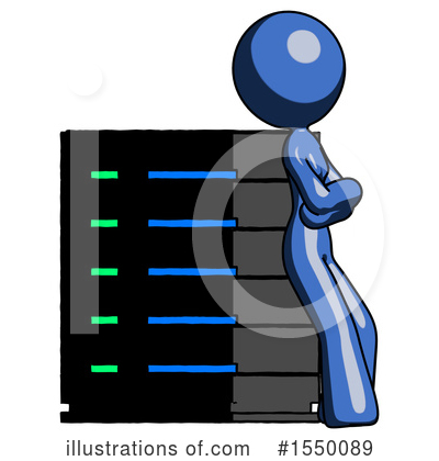 Royalty-Free (RF) Blue Design Mascot Clipart Illustration by Leo Blanchette - Stock Sample #1550089