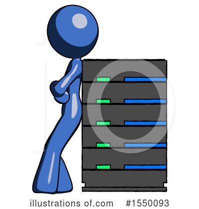 Royalty-Free (RF) Blue Design Mascot Clipart Illustration by Leo Blanchette - Stock Sample #1550093