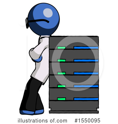 Royalty-Free (RF) Blue Design Mascot Clipart Illustration by Leo Blanchette - Stock Sample #1550095