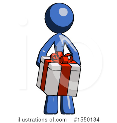 Royalty-Free (RF) Blue Design Mascot Clipart Illustration by Leo Blanchette - Stock Sample #1550134