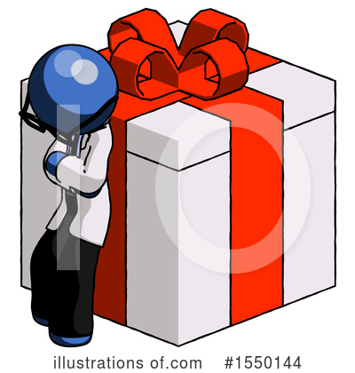 Royalty-Free (RF) Blue Design Mascot Clipart Illustration by Leo Blanchette - Stock Sample #1550144