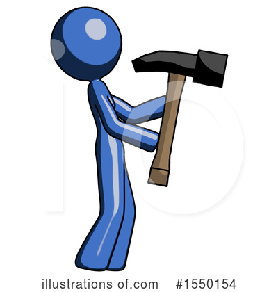 Royalty-Free (RF) Blue Design Mascot Clipart Illustration by Leo Blanchette - Stock Sample #1550154