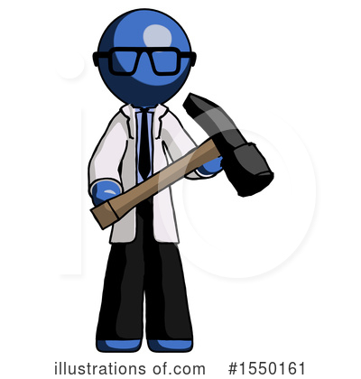 Royalty-Free (RF) Blue Design Mascot Clipart Illustration by Leo Blanchette - Stock Sample #1550161