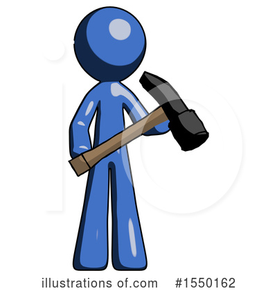 Royalty-Free (RF) Blue Design Mascot Clipart Illustration by Leo Blanchette - Stock Sample #1550162