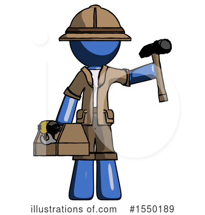 Royalty-Free (RF) Blue Design Mascot Clipart Illustration by Leo Blanchette - Stock Sample #1550189