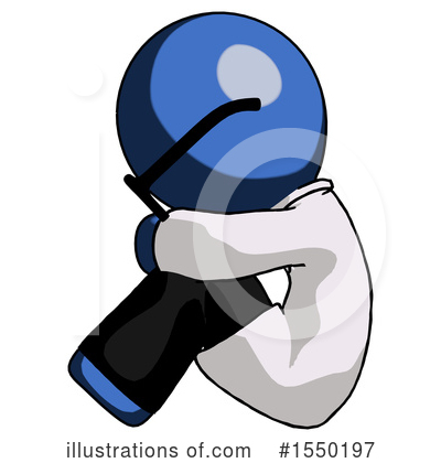 Royalty-Free (RF) Blue Design Mascot Clipart Illustration by Leo Blanchette - Stock Sample #1550197