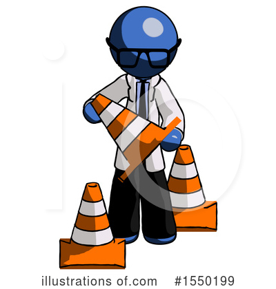 Royalty-Free (RF) Blue Design Mascot Clipart Illustration by Leo Blanchette - Stock Sample #1550199