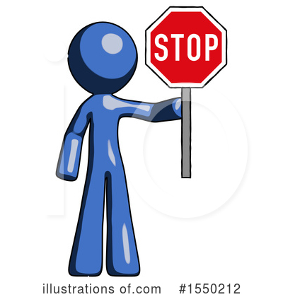 Royalty-Free (RF) Blue Design Mascot Clipart Illustration by Leo Blanchette - Stock Sample #1550212