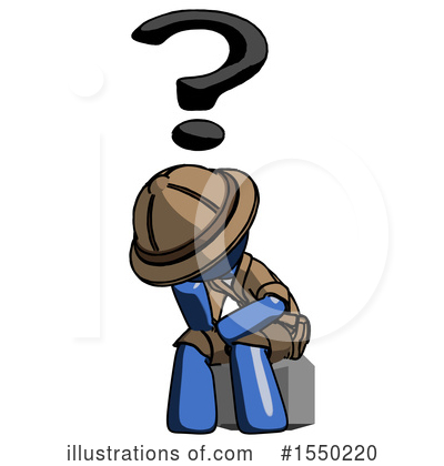 Royalty-Free (RF) Blue Design Mascot Clipart Illustration by Leo Blanchette - Stock Sample #1550220